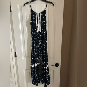 Art Class Black and White High Low Dress